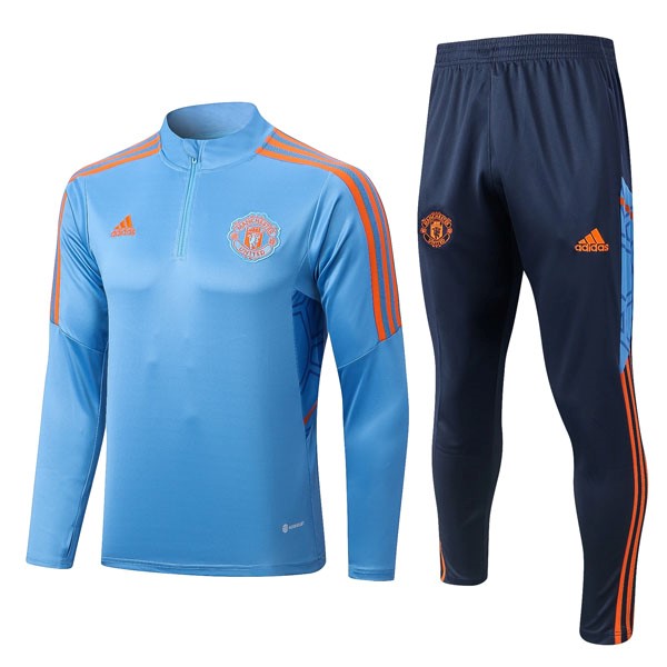 Trainings-Sweatshirt Manchester United 2023 Blau